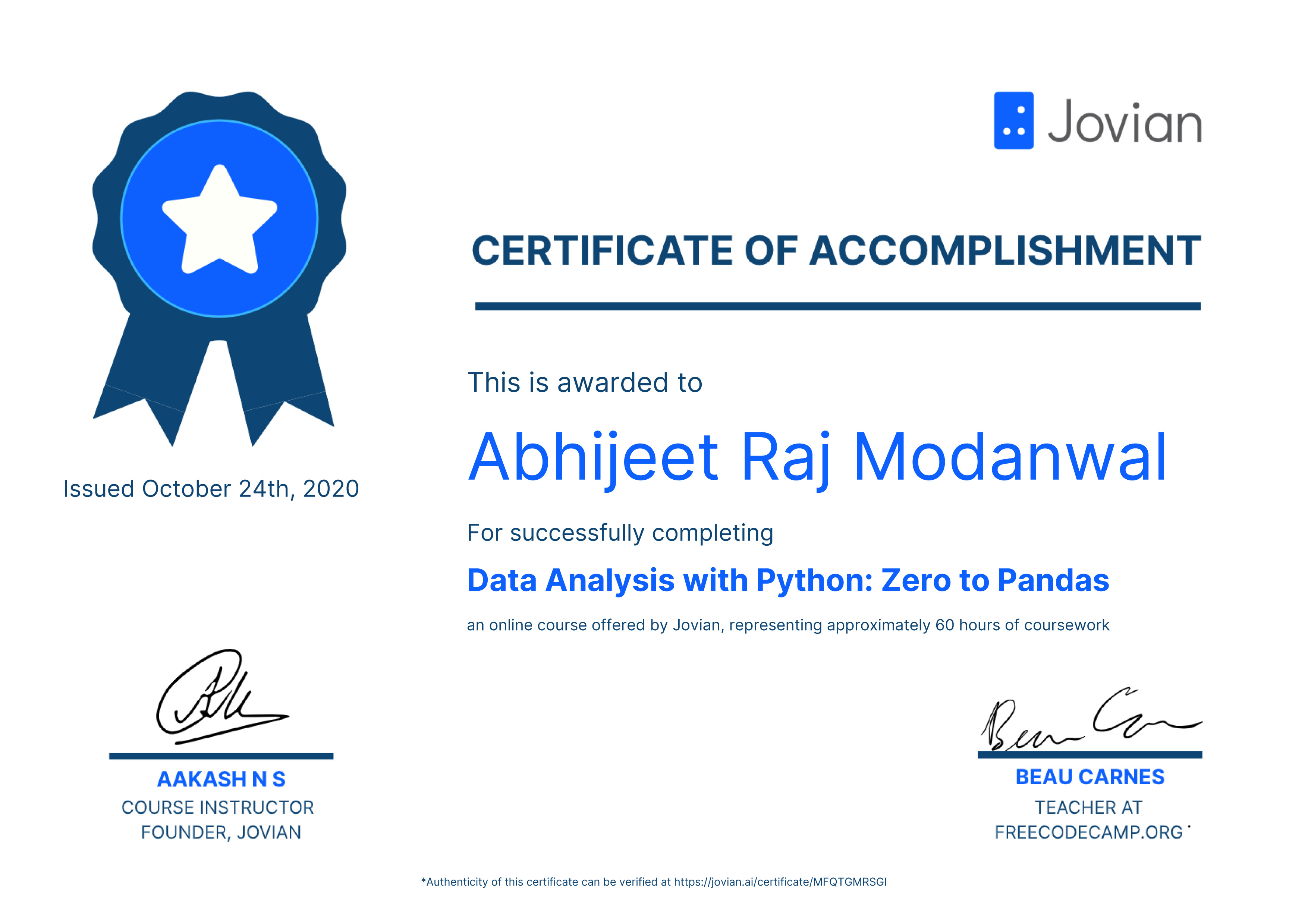 Deep Learning Certificate 3